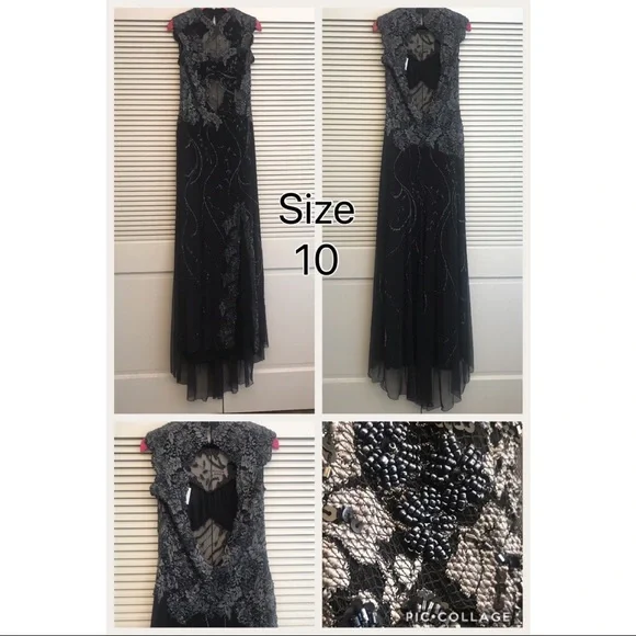 Mac Duggal | Dresses | Mac Duggal Charcoal Grey Evening Gown | Poshmark